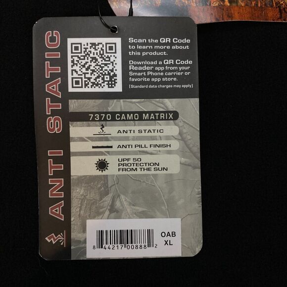 DDX DRI DUCK Sweatshirt Mens XL Black Fleece Camo Matrix Anti Static Quarter Zip - Picture 8 of 11